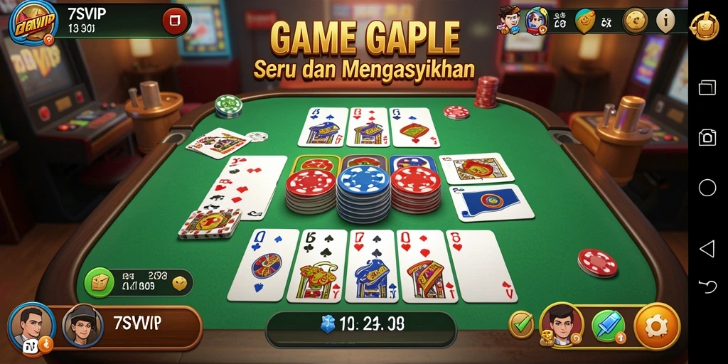 Tampilan gameplay Gaple yang seru dan interaktif.