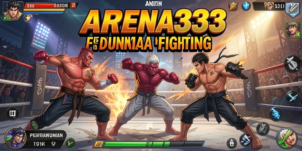 Tampilan gameplay seru dari ARENA333 yang menampilkan pertarungan karakter.