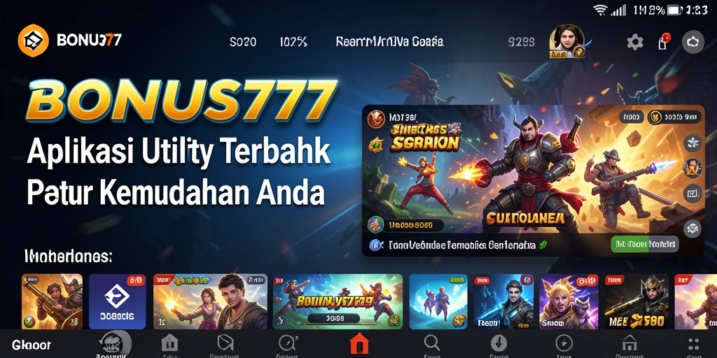Tampilan antarmuka BONUS777 yang user-friendly dan modern.