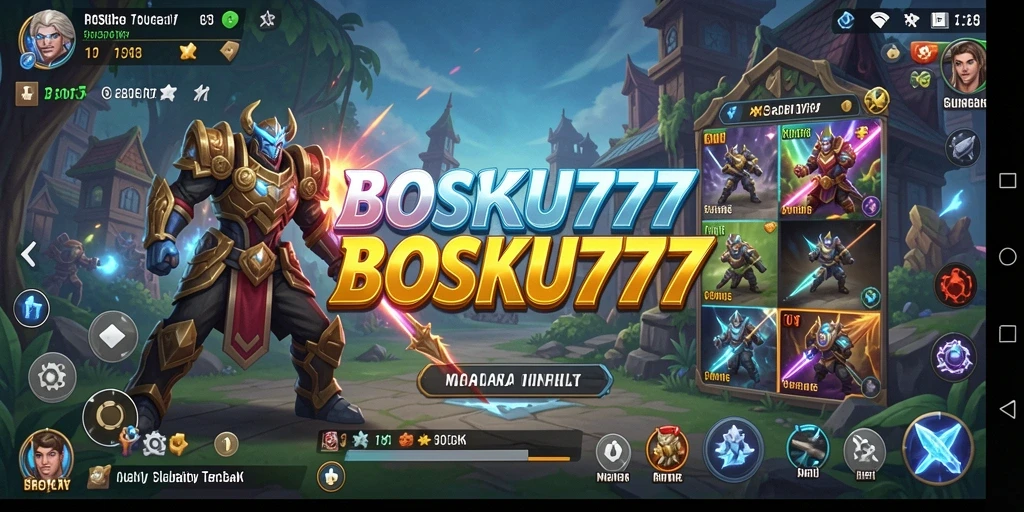 Tampilan utama BOSKU777 dengan berbagai fitur Utility.