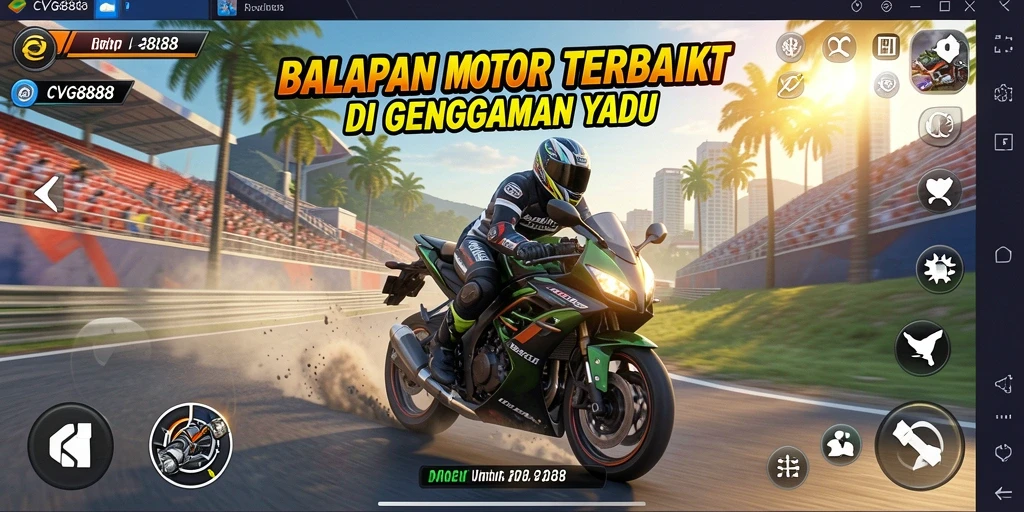 Gameplay seru dan balapan mendebarkan di CVG8888.
