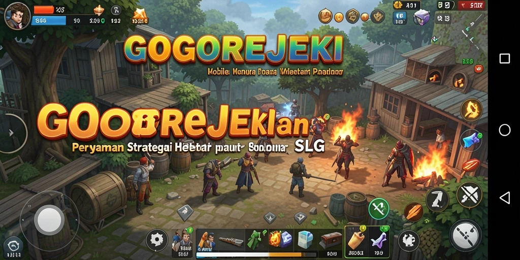 Screenshot utama GOGOREJEKI menampilkan aksi strategi mendalam.