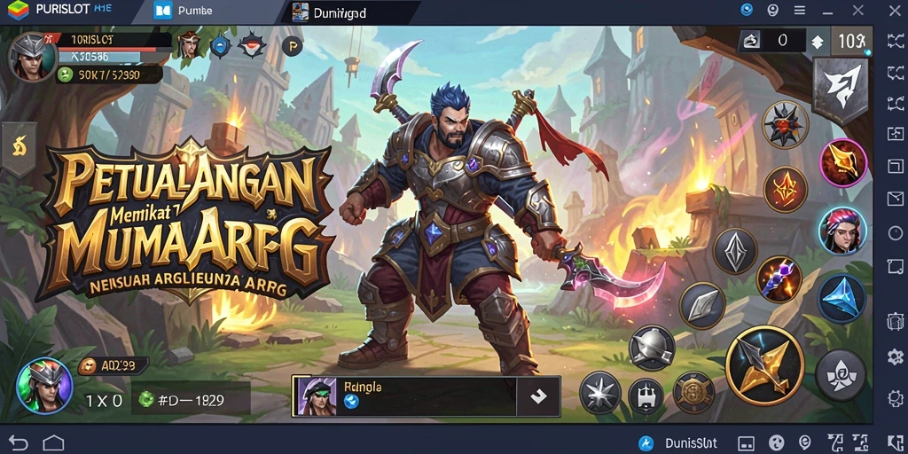 Tampilan aksi seru dalam gameplay ARPG PURISLOT.