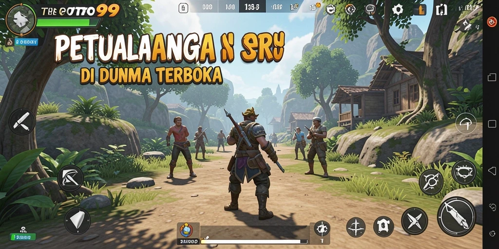 Screenshot gameplay TOTO99 menampilkan eksplorasi dunia terbuka yang menakjubkan.